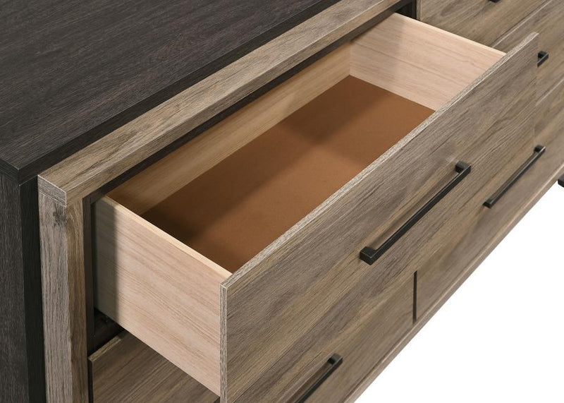 Baker - 6-Drawer Dresser With Mirror - Light Taupe