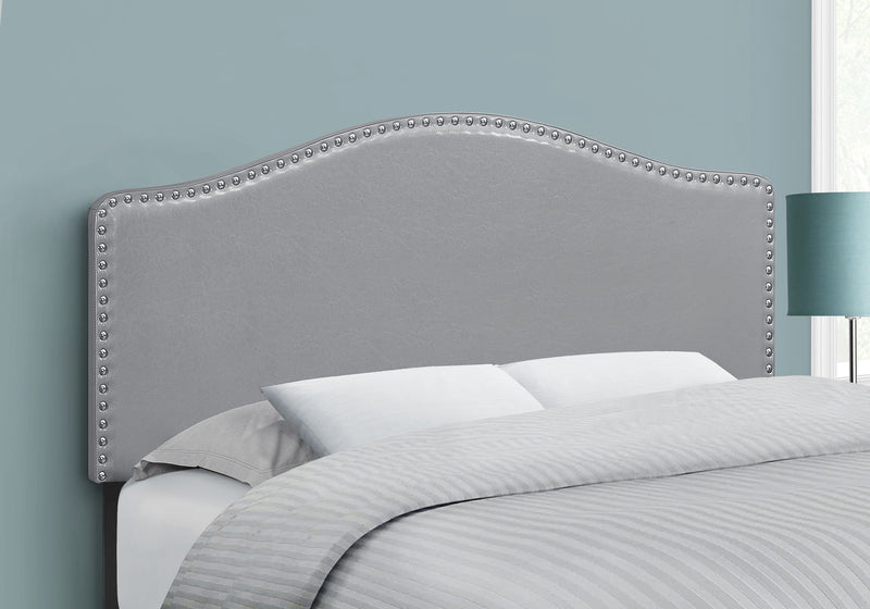 Full Size, Bed Headboard Only, Upholstered Transitional - Gray