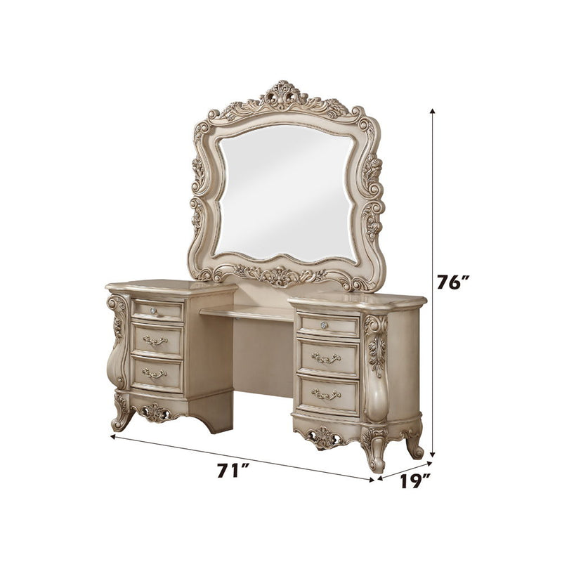 Gorsedd - Vanity Desk - Antique White