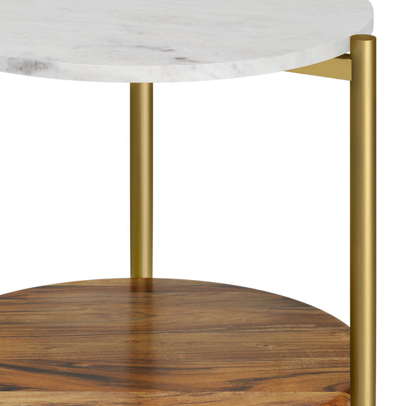 Wagner - Round Marble & Wood Table