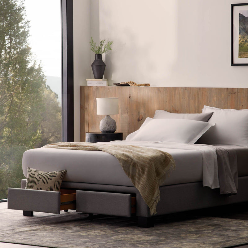 Duncan - California King Platform Bed Base - Stone