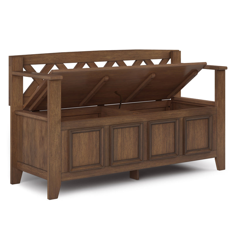 Amherst - Entryway Storage Bench - Rustic Natural Aged Brown