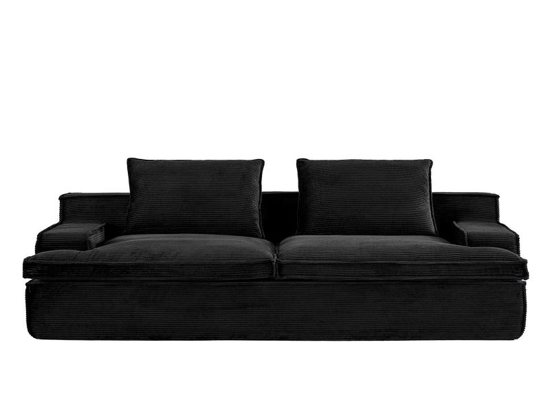 Nimbus - Oversized Full Foam 4 Seater Couch For Living Room Upholstered In Soft Corduroy, Wide Armrests