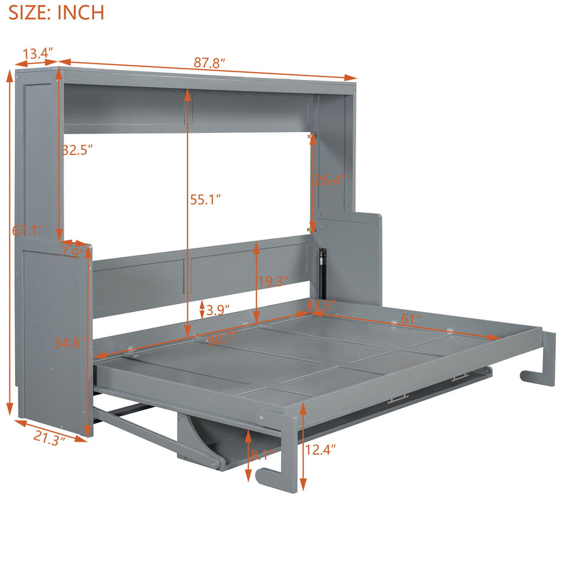 Murphy Bed With Hydraulic Lift & Desk Design