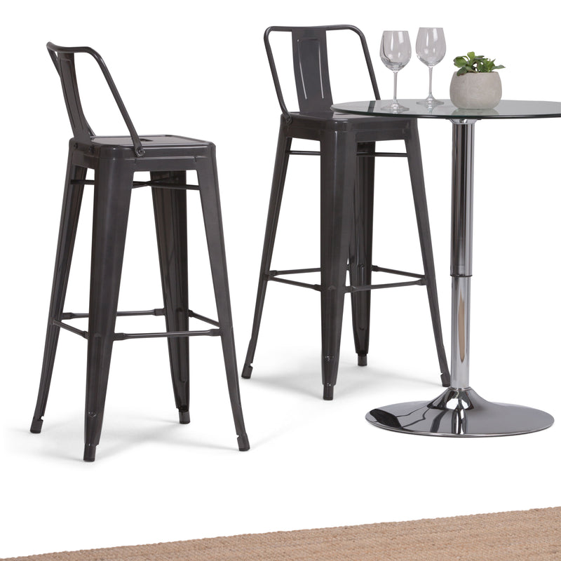 Rayne - Curved Back Metal Stool (Set of 2)