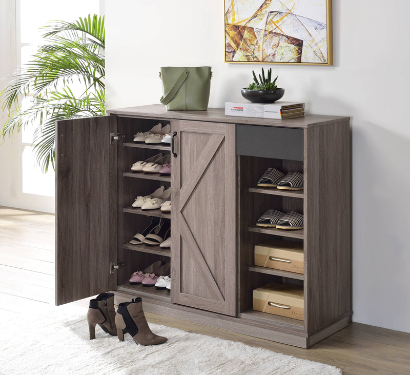 Toski - Shoe Cabinet - Rustic Gray Oak