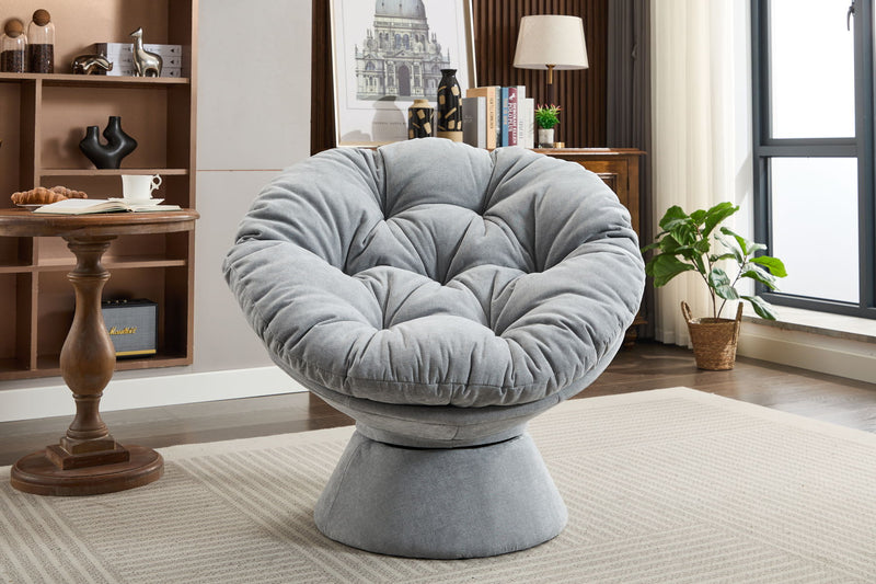 Oversized Swivel Accent Chair, 360 Swivel Barrel Chair, Papasan Chair For Living Room Bedroom