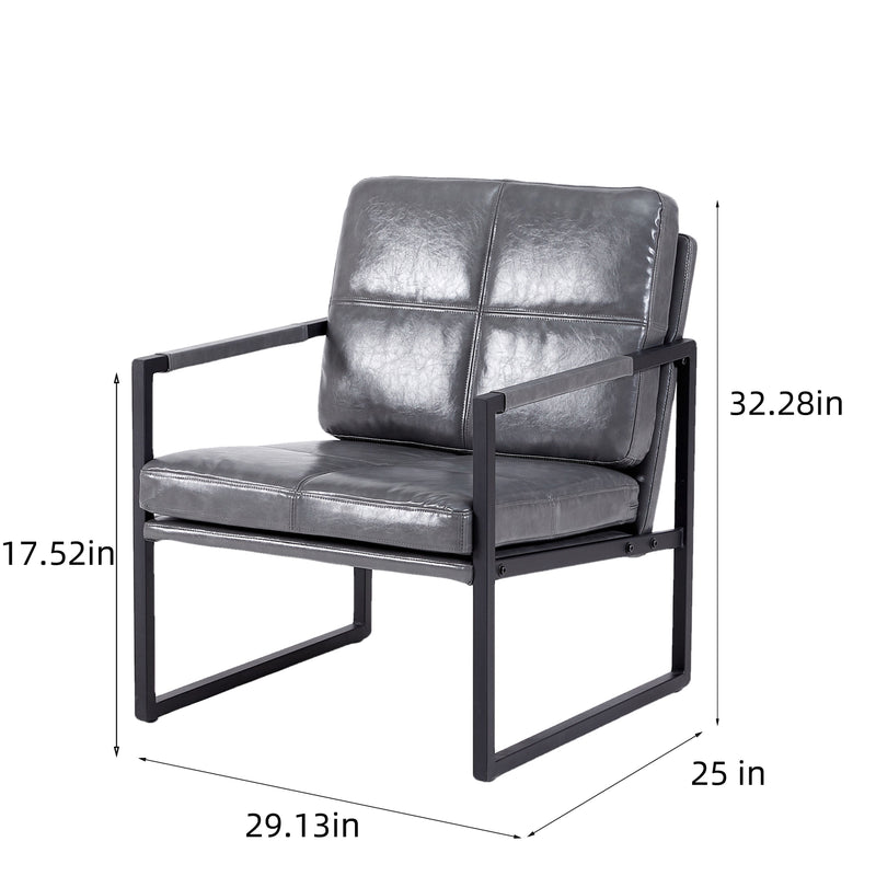 PU Leather Leisure Metal Frame Recliner Chair For Living Room And Bedroom Furniture