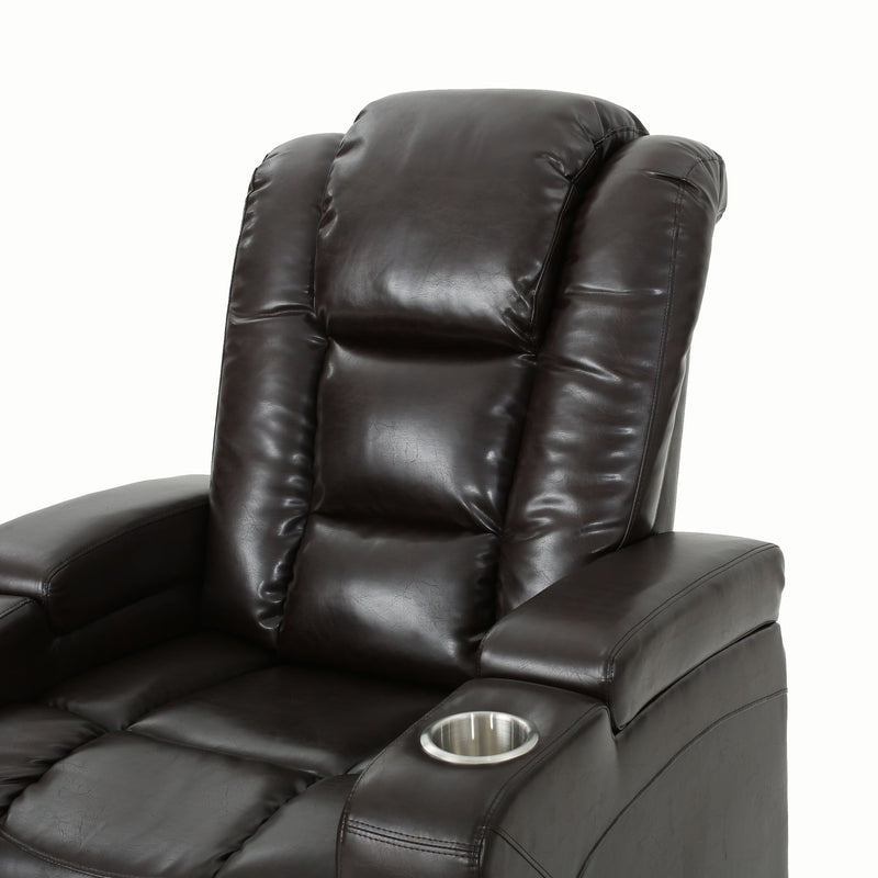 Wide Power Standard Recliner Chair With Arm Storage With USB