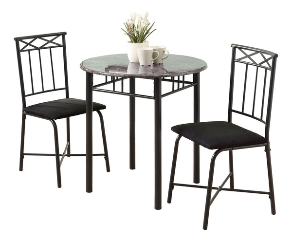 Dining Table Set Small Round 3 Pieces Set