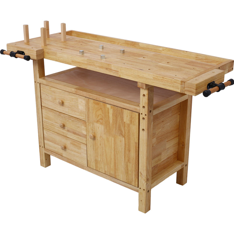 Wood Workbench For Garage Workshop And Home - Natural