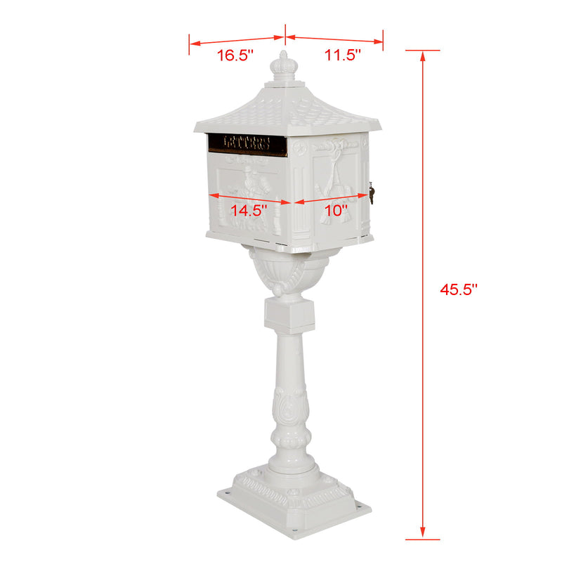 Cast Aluminum Mail Box, Postal Box, Mailbox