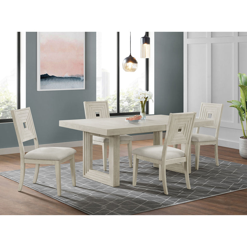 Avalanche - Rectangular Dining Table With 18" Leaf - Antique White