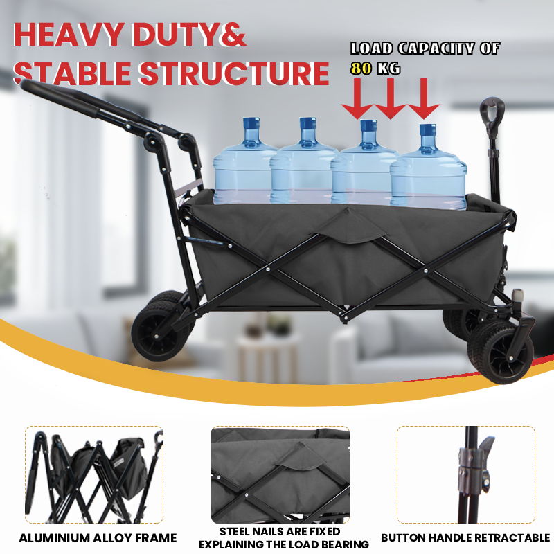 Utility Park Garden Cart Tool Customized Color Folding Camping Trolley Outdoor Picnic Beach Wagon