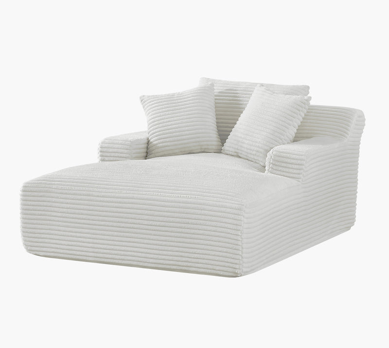 Cloudline - Oversized Chaise Lounge, Modern Comfy Couch With Full Foam Cushioning, Cozy Sleeper Sofabed