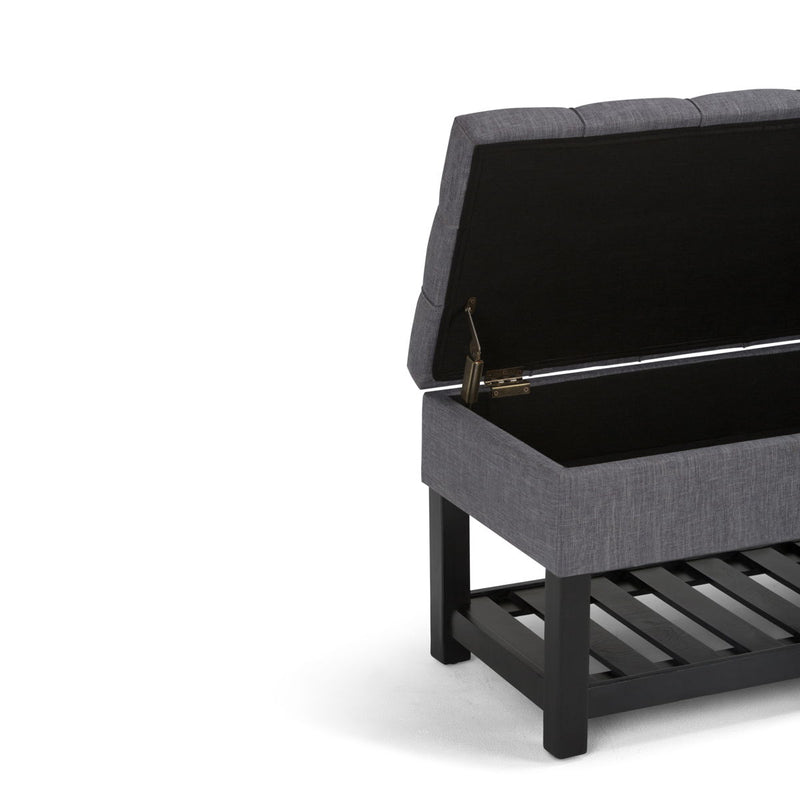 Saxon - Upholstered Transitional Storage Ottoman Bench