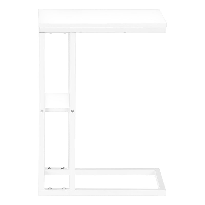 Accent Table, C - Shaped, Marble Look Contemporary & Modern Convenient Design