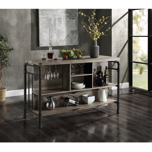 Edina - Counter Height Table - Antique Oak & Sandy Gray