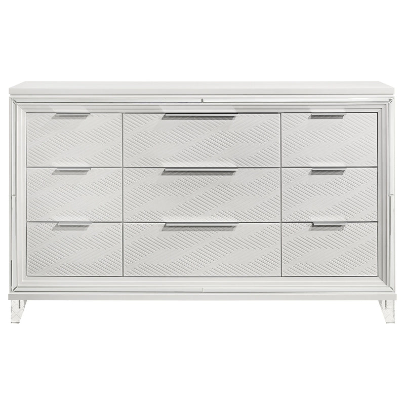 Marmore - 9-Drawer Dresser Cabinet - White