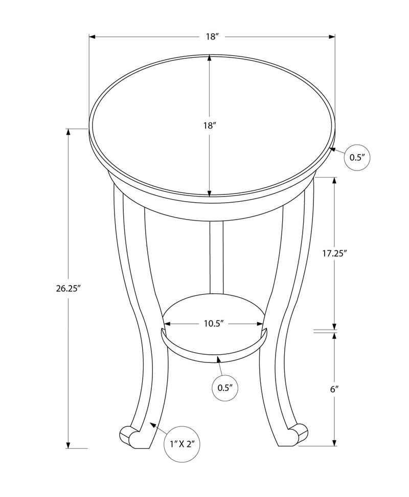 Accent End Table, 2 Tier, Traditional - Walnut