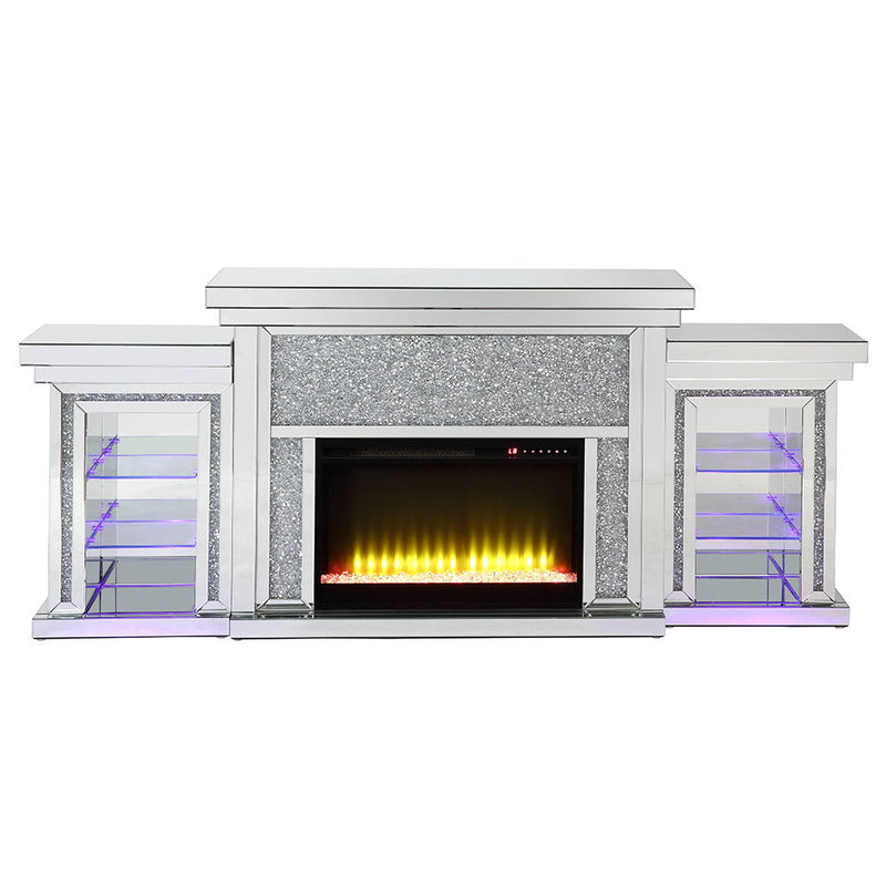 Noralie - Fireplace - Mirrored - Wood