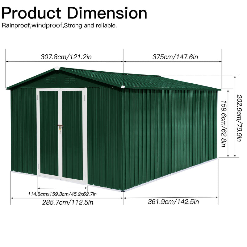 10' x 12' Garden Sheds Outdoor Storage Sheds