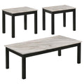 Bates - Faux Marble Top Coffee Table Set