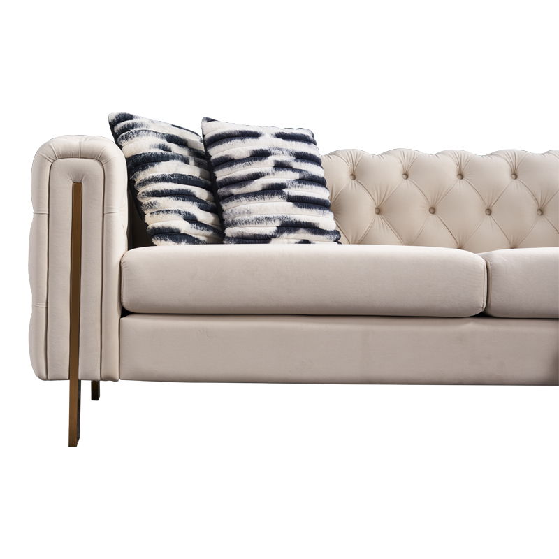 Chesterfield - Modern Tufted Velvet Living Room Sofa, 84.25''W Couch