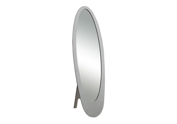 Standing Floor Mirror Full Length Oval Dressing For Bedroom - Gray