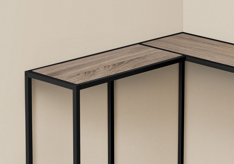 Corner Accent Console Table For Entryway, Unique L-Shaped Design