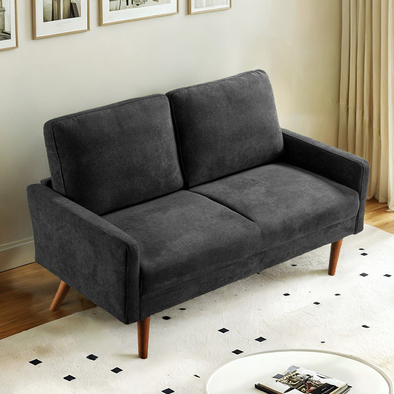 Loveseat Sofa, European Style With Sleek Design, Modern & Vintage Flair, Upholstered 2 Seater Couch