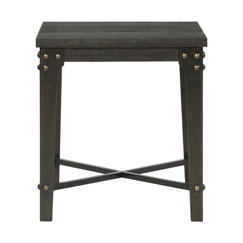 Factory - End Table With Power box USB - Dark Gray