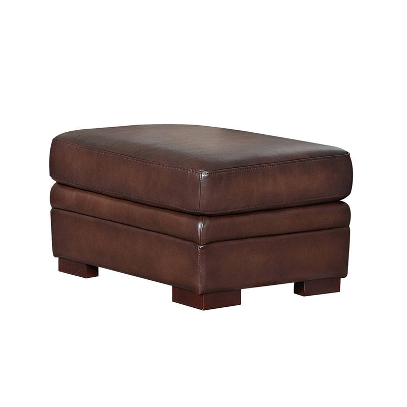 Brookfield - Leather Ottoman - Caramel