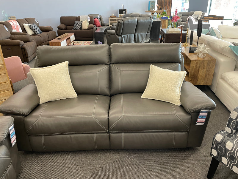 Sterling Power Grey Air Leather 3 Seater