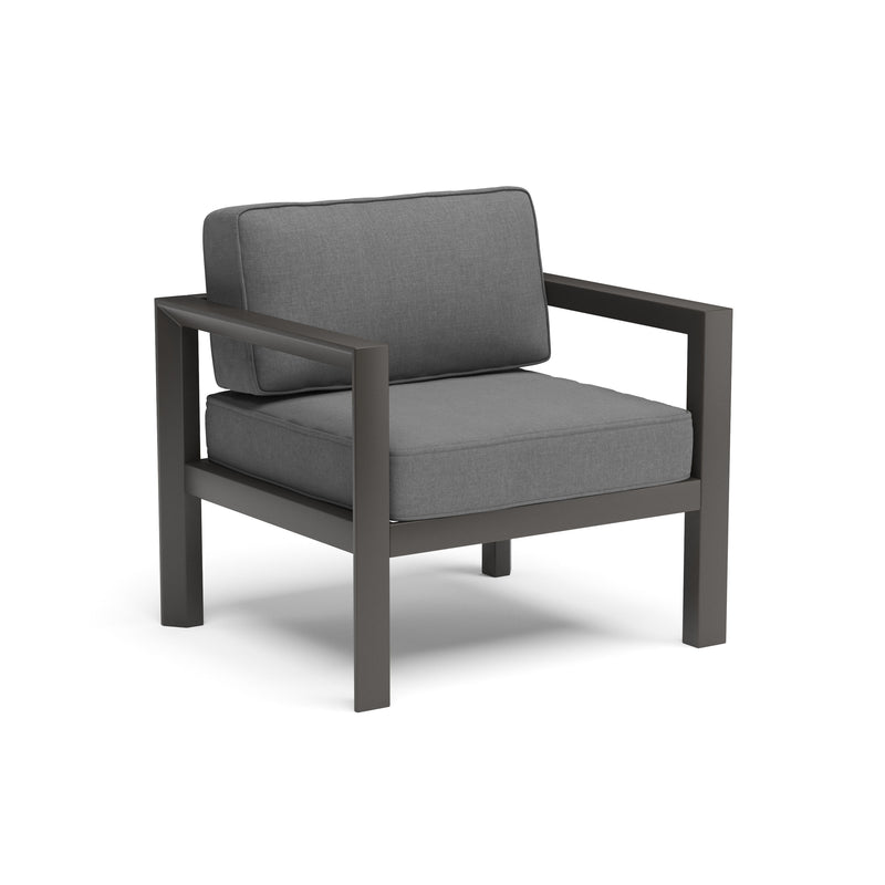 Grayton - Outdoor Aluminum Lounge Chair - Gray, Dark - 25.5"