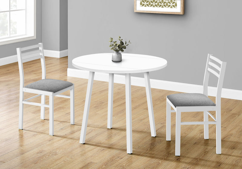 3 Pieces Dining Table Set, Small, Drop Leaf, Contemporary & Modern