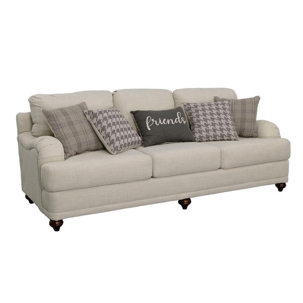 Glenn - Upholstered English Arm Sofa - Light Gray - Atlantic Fine Furniture Inc