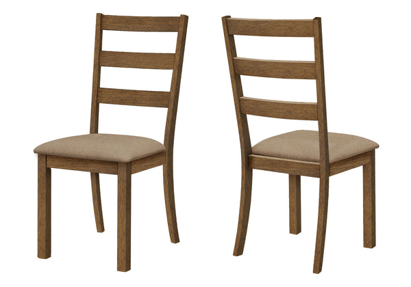 Dining Chair, Side, Upholstered For Dining Room, Transitional (Set of 2) - Beige