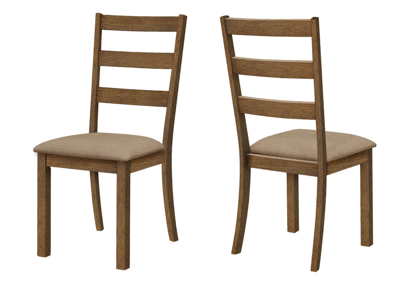 Dining Chair, Side, Upholstered For Dining Room, Transitional (Set of 2) - Beige