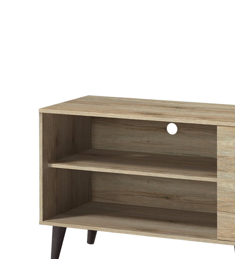 Amidon - TV Stand, With 2 Storage Shelves And 1 Cabinet