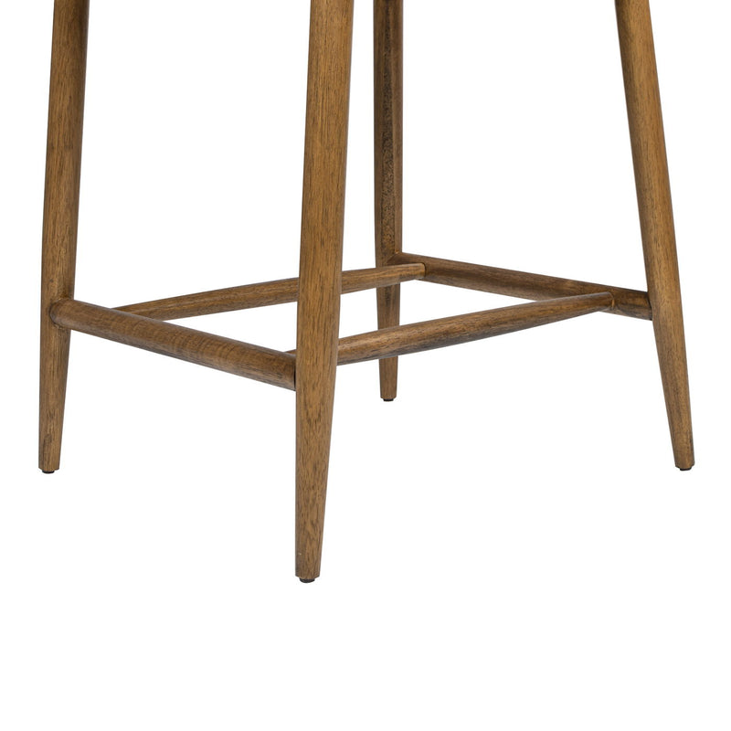 Locke - Modern Upholstered Counter Stool With Frame - Salt / Pepper