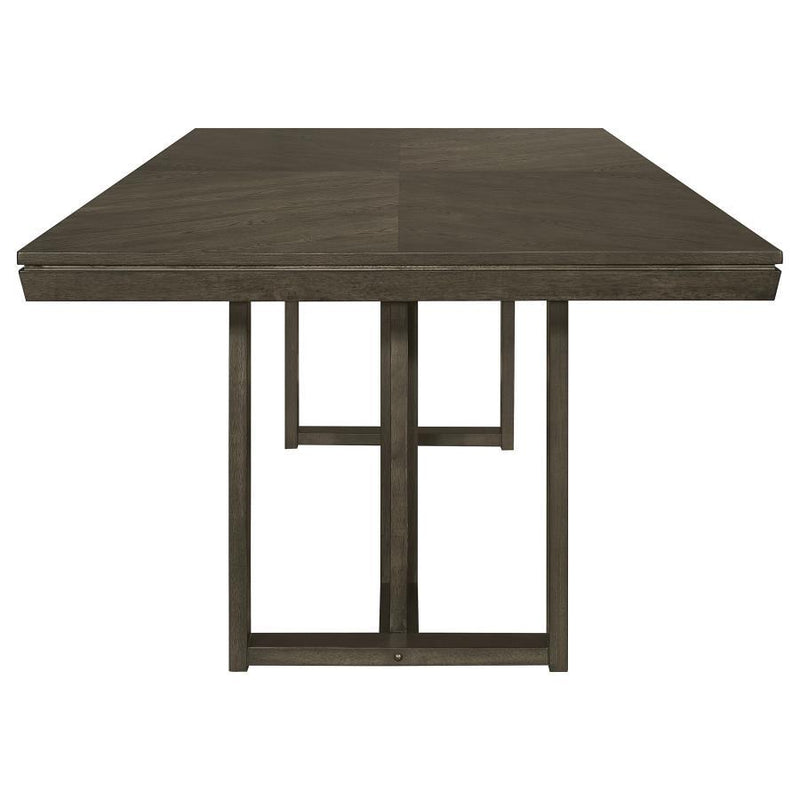 Kelly - Rectangular Wood Dining Table - Dark Gray