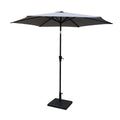 8.8' Outdoor Aluminum Patio Umbrella With 42 Pound Square Resin Umbrella Base