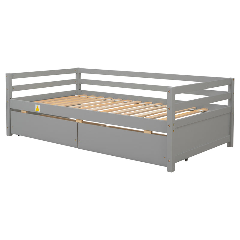 Daybed with two Storage Drawers ,Grey(Old SKU:W50450914)