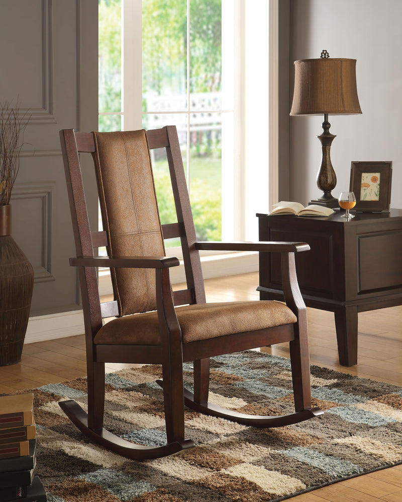 Butsea - Rocking Chair - Brown / Espresso