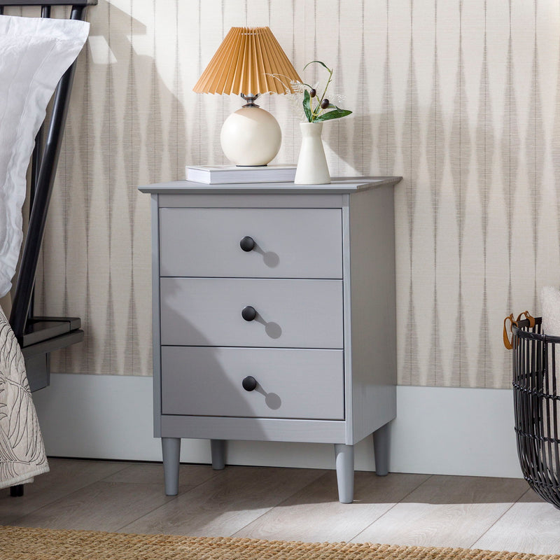 Classic 3 Drawer Solid Wood Nightstand