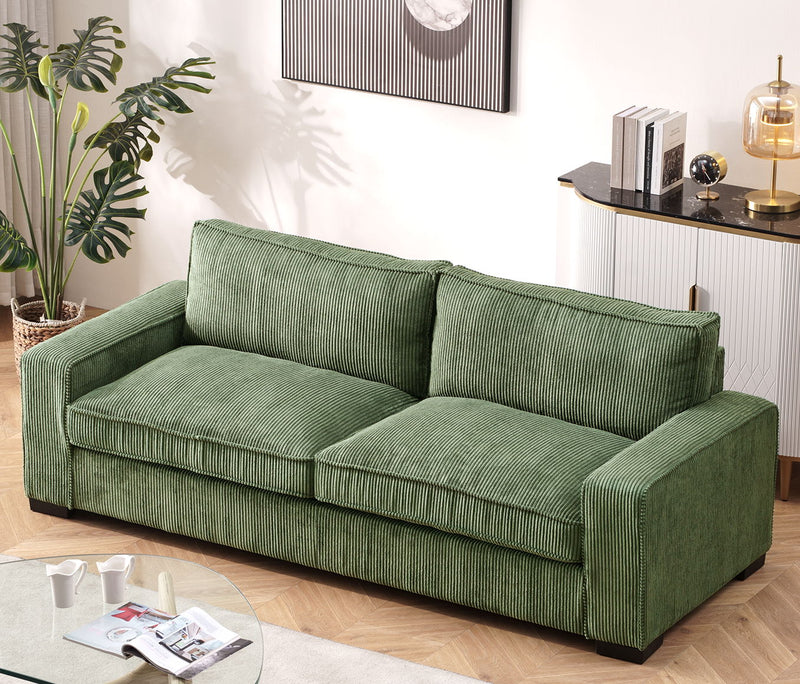 Luxe - Corduroy Sofa With Sleek Design, Spacious And Comfortable 3 Seater Couch