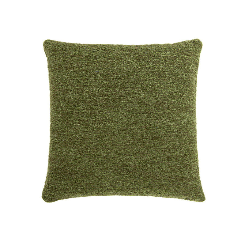 Astrid - Square Accent Throw Pillow Cover With Feather Insert - Moss Green