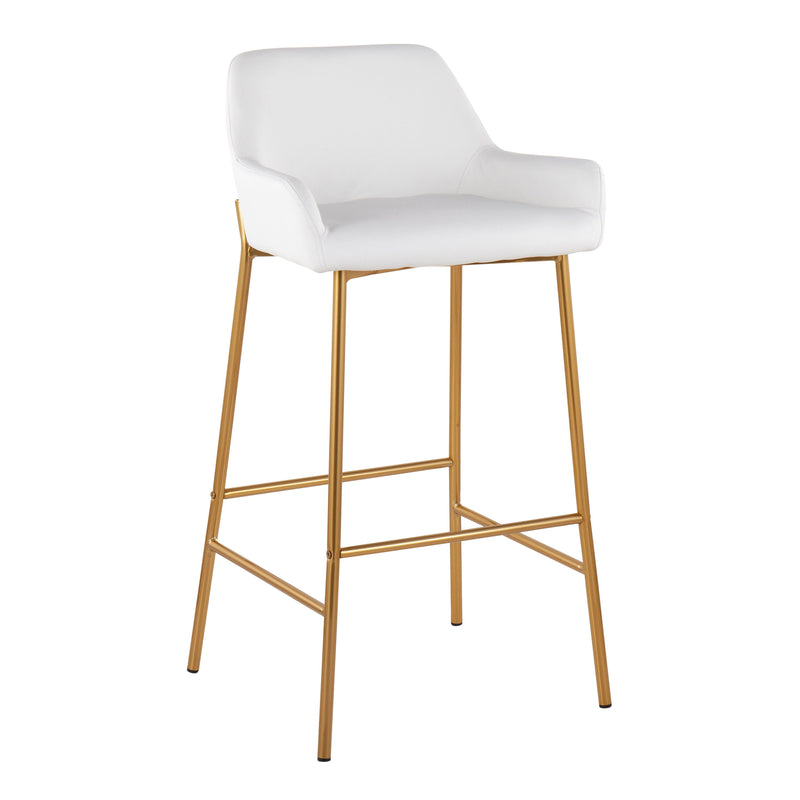 Daniella - Stylish Contemporary Glam Fixed Height Bar Stool (Set of 2)