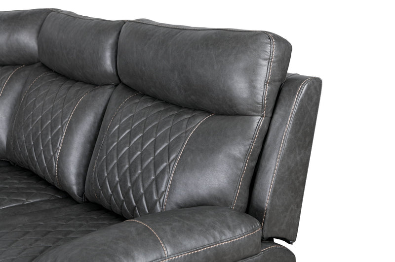 Home Theater Seating Manual Recliner With Cup Holder, Hide - Away Storage PU Reclining Sofa For Living Room, Home Theater